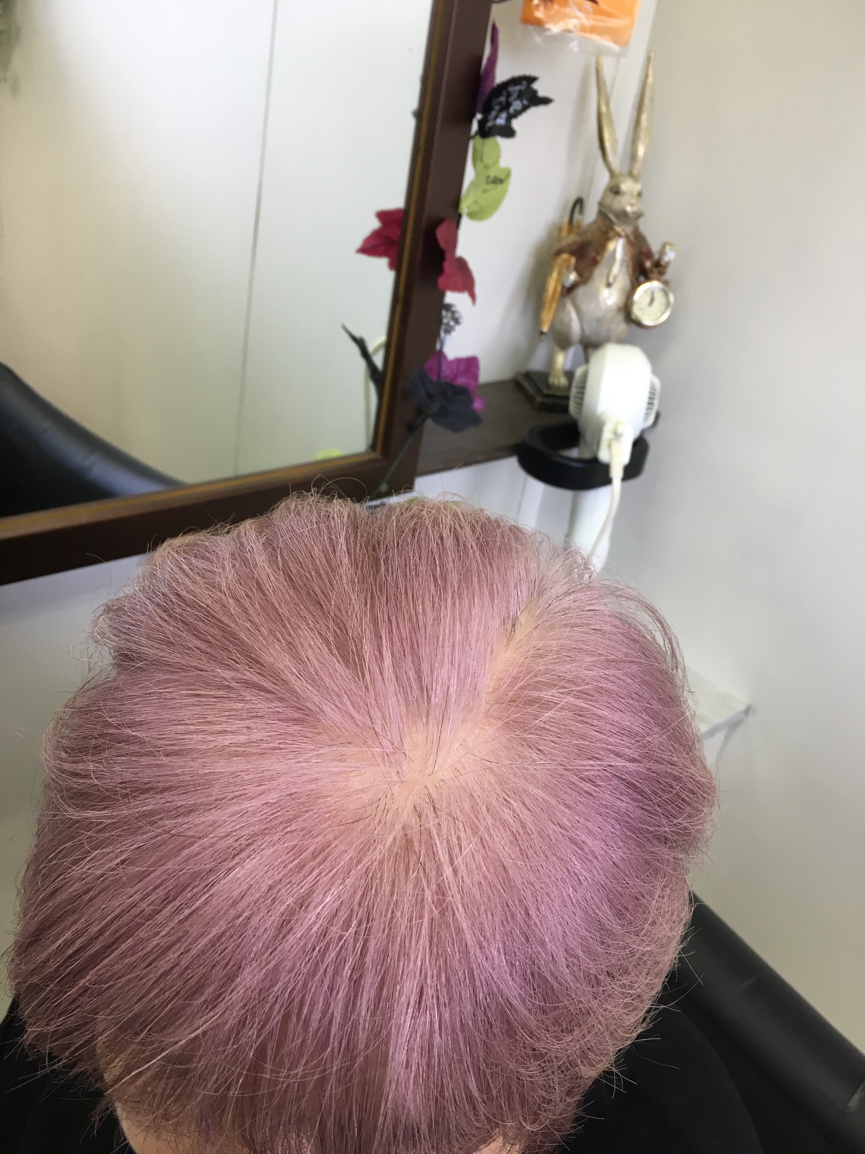 白髪をピンク系に染めてみました Hairsalon Lemon